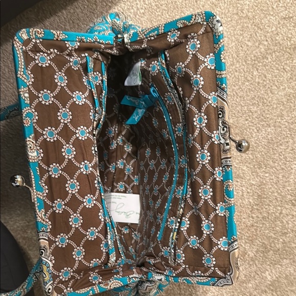 Elegant Blue Patterned Women's Bag - Picture 3 of 3
